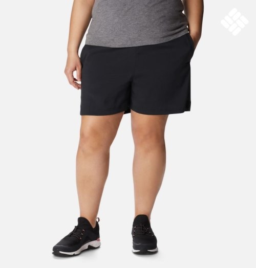 Women's Columbia On The Go Shorts Black | Plus Size CA-C5C4A